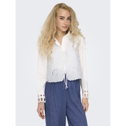 ONLY Lou Broderet Vest - Bright White