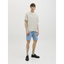JJ REBEL Maimi Crepe S/S Skjorte - Moonbeam