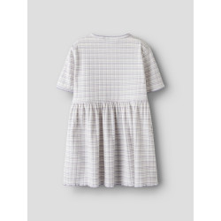 NAME IT MINI Fiona S/S Kjole - Bright White / Stripes