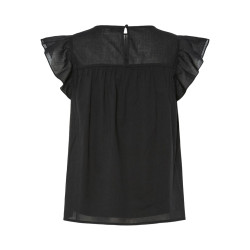 PIECES Astrid S/L Top - Sort PIECES Astrid S/L Top - Sort