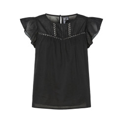 PIECES Astrid S/L Top - Sort PIECES Astrid S/L Top - Sort