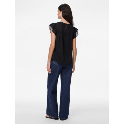 PIECES Astrid S/L Top - Sort PIECES Astrid S/L Top - Sort