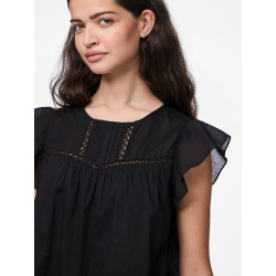PIECES Astrid S/L Top - Sort PIECES Astrid S/L Top - Sort