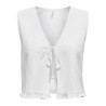 ONLY Jakiri Hør Vest - Bright White