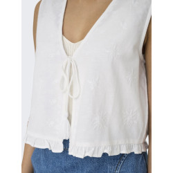 ONLY Jakiri Hør Vest - Bright White