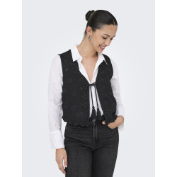 ONLY Jakiri Hør Vest - Sort