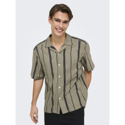 ONLY & SONS Stephan Skjorte - Laurel Oak / Dark Sapphire