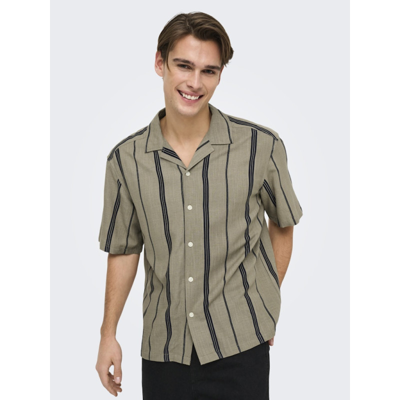 ONLY & SONS Stephan Skjorte - Laurel Oak / Dark Sapphire