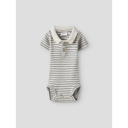 NAME IT BABY Jerimiah S/S Polo Bodystocking - Blue Mirage