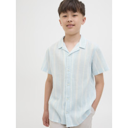 JACK & JONES JUNIOR Tavira Luke Stribet Skjorte - Skyway