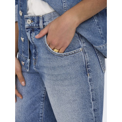 ONLY Mate Lange Denim Shorts - Medium Blue Denim