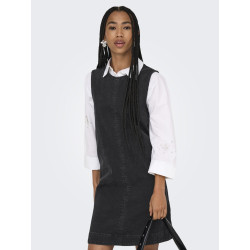 ONLY Dorsi S/L Denim Kjole - Washed Black