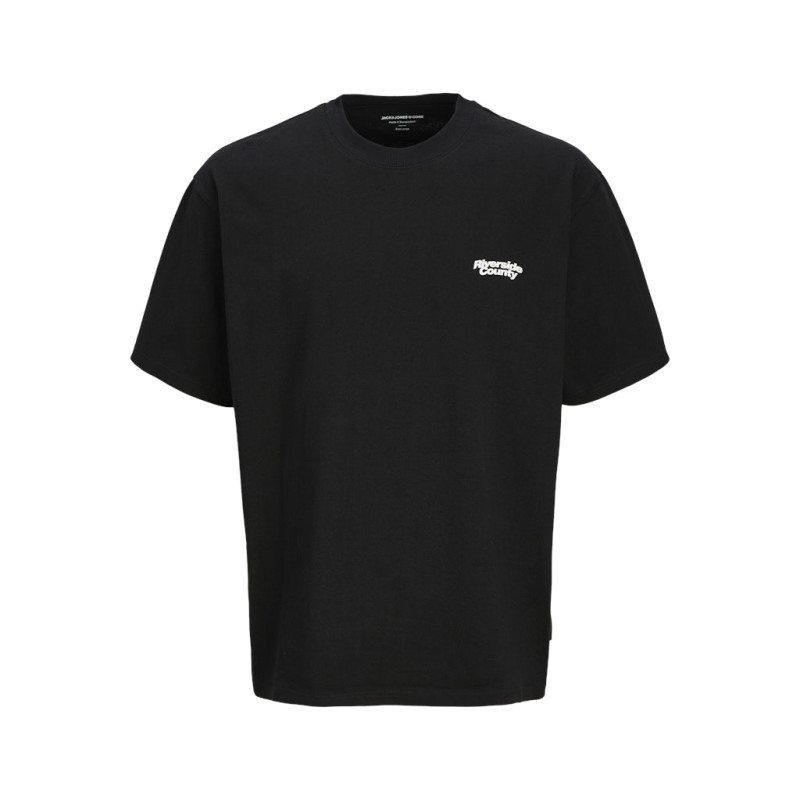 JACK & JONES JUNIOR Retreat Typographic T-shirt - Sort
