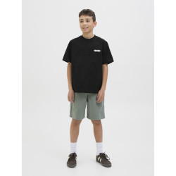 JACK & JONES JUNIOR Retreat Typographic T-shirt - Sort