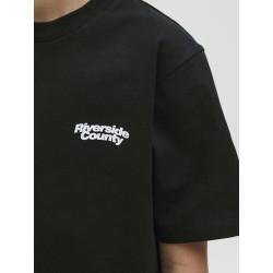 JACK & JONES JUNIOR Retreat Typographic T-shirt - Sort