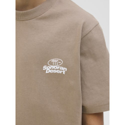 JACK & JONES JUNIOR Retreat Typographic T-shirt - Desert Taupe