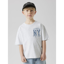 NAME IT KIDS Valix T-shirt - Light Grey Melange