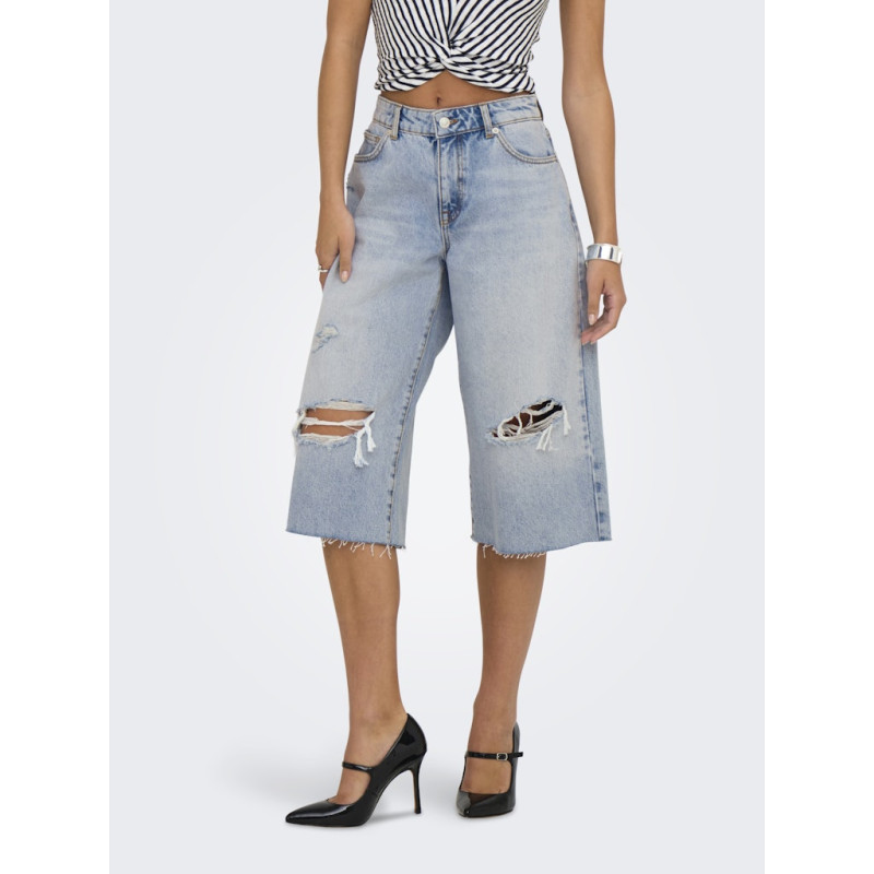ONLY Cobain Capri Bukser - Light Blue Denim