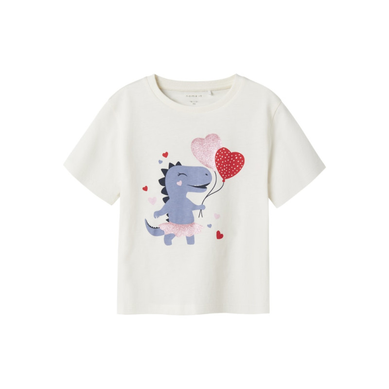 NAME IT MINI Katinka T-shirt - Coconut Milk