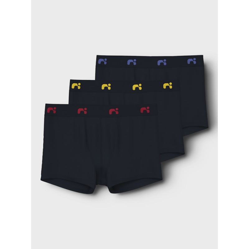 NAME IT Kids Boxershort 3-Pak - Sort / Amparo Blue, Tango Red & Empire Yellow Icon