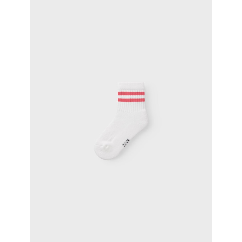 NAME IT MINI Jalma Strømper - Bright White / Rupture Rose