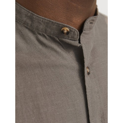 JACK & JONES ESSENTIALS Summer Band Hør Skjorte - Falcon