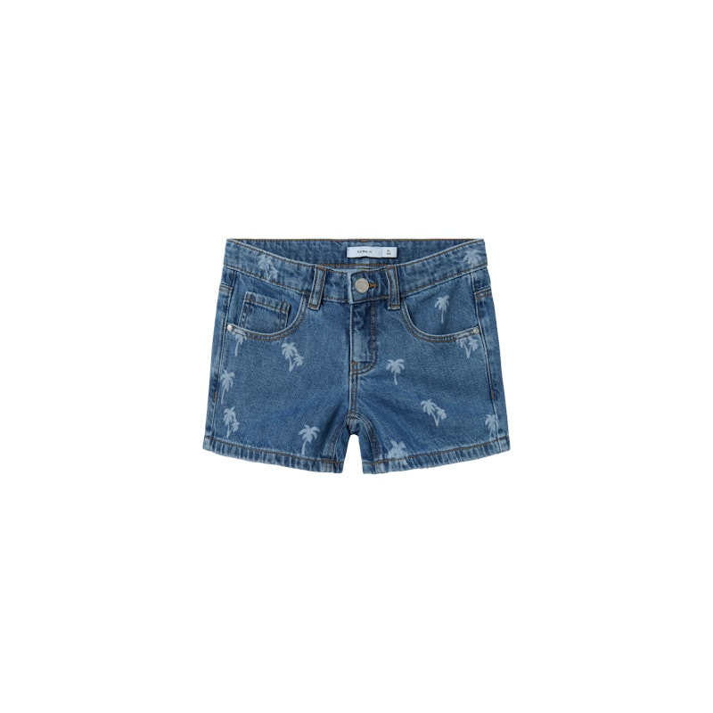 NAME IT Kids Rose Regular Denim Shorts - Medium Blue Denim