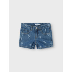 NAME IT Kids Rose Regular Denim Shorts - Medium Blue Denim