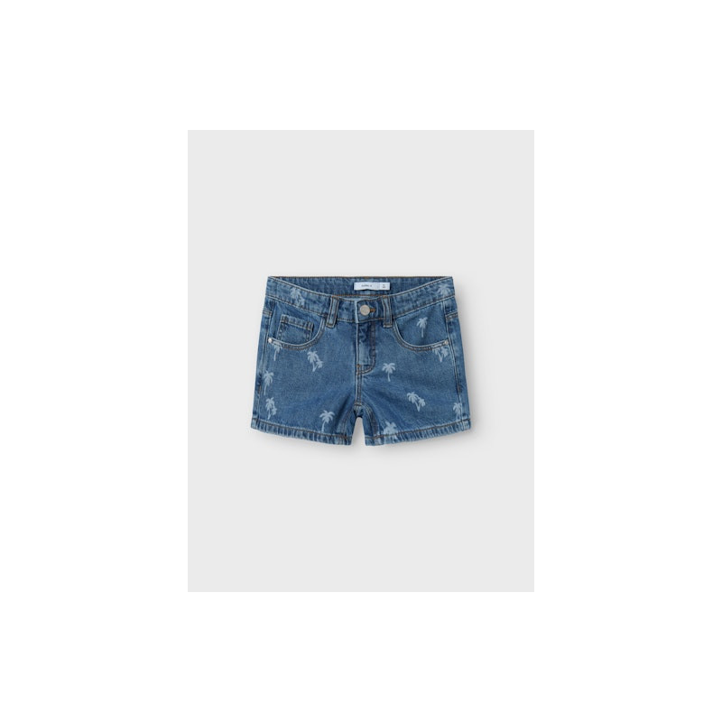 NAME IT Kids Rose Regular Denim Shorts - Medium Blue Denim
