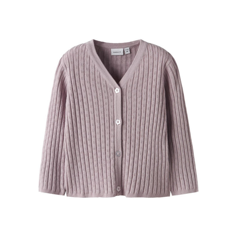 NAME IT BABY Kind Strik Cardigan - Burnished Lilac