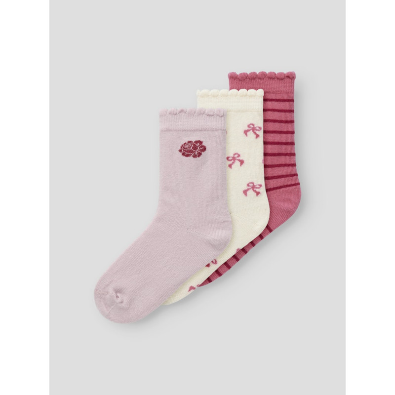 NAME IT MINI Kimi 3-Pak Strømper - Cloud Dancer