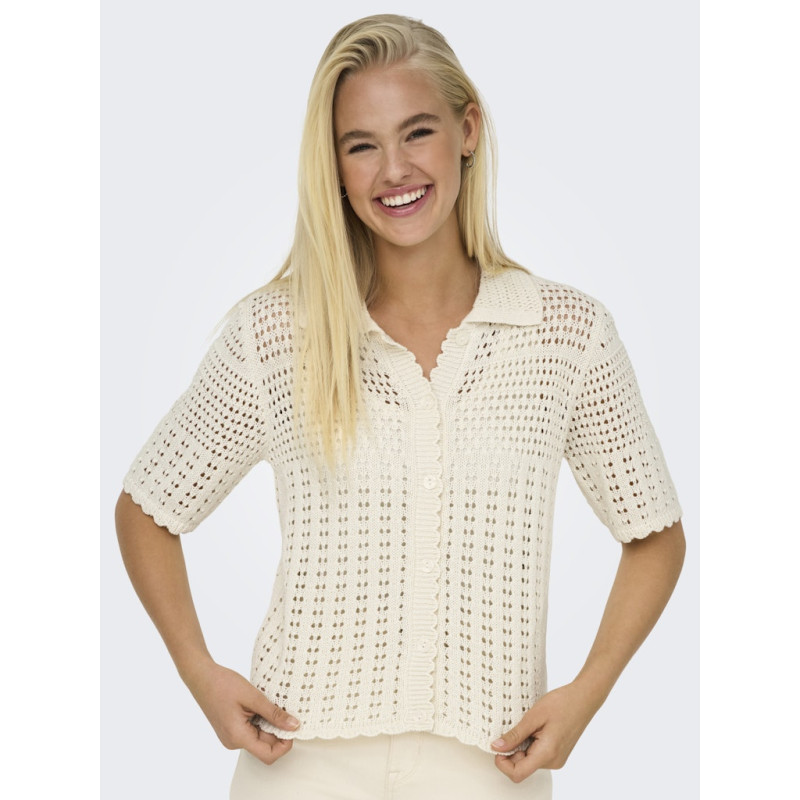 JDY Robin S/L Strik Cardigan - Birch
