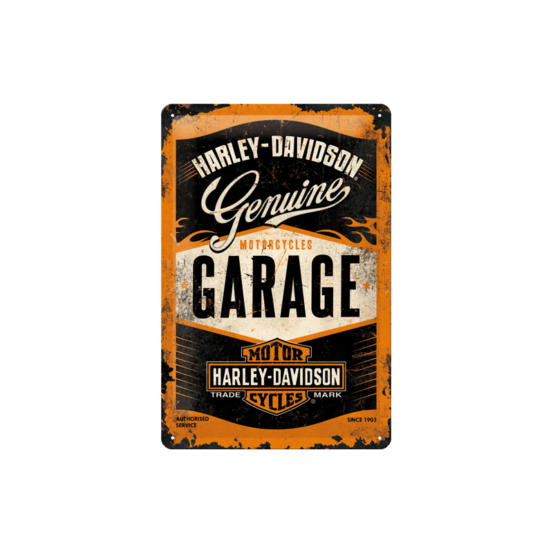 Harley-Davidson Garage Metal Skilt 20x30 cm.
