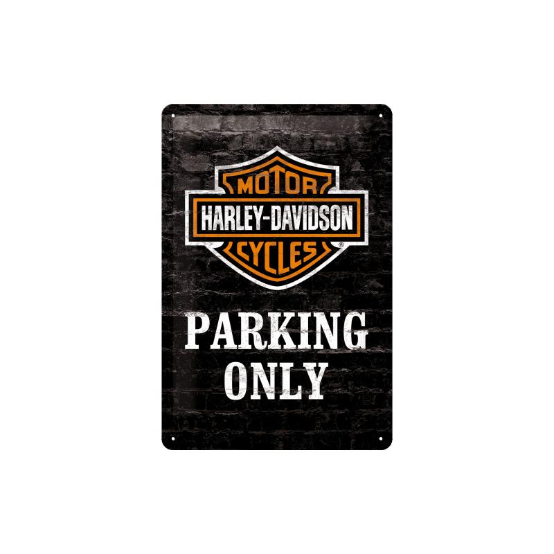 Harley-Davidson Parking Only Metal Skilt 20x30 cm.